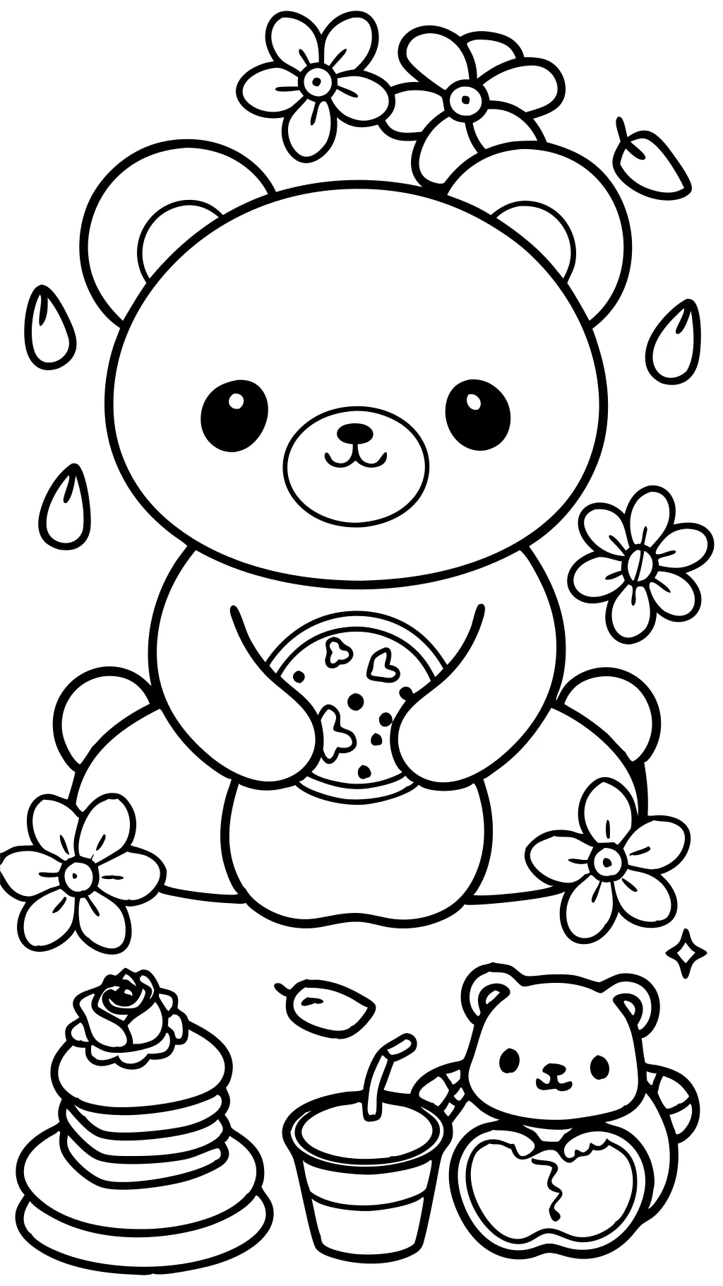 Página para colorear de Rilakkuma